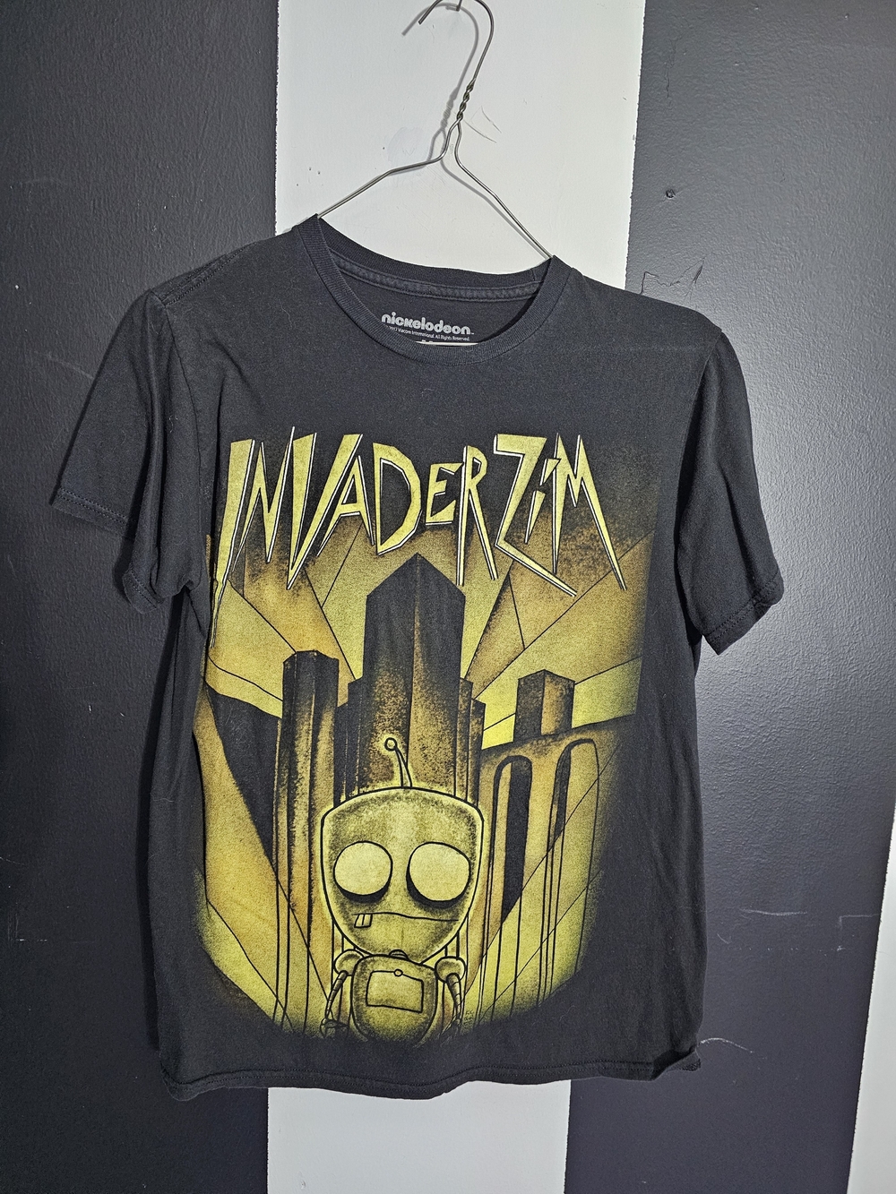 Invader Zim Short Sleeve Tee - Black & Yellow Graphic